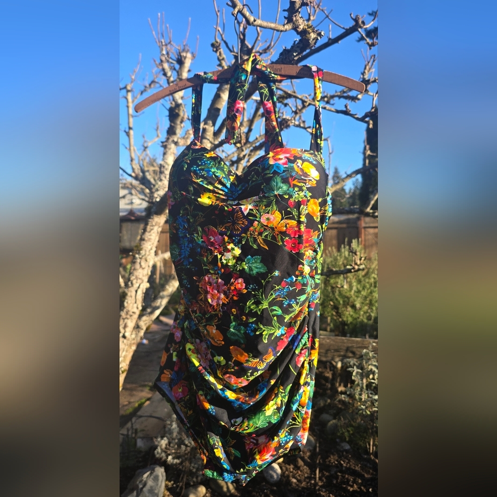 Unique Vintage Floral One Piece Swimsuit